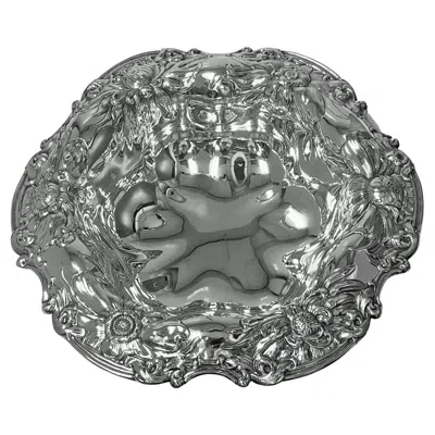Pre-owned Gorham Art Nouveau Sterling Silver Floral Decorated Bowl, C.1900