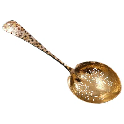 Pre-owned Gorham Cairo By  Sterling Silver Sugar Sifter With Man And Bird Art Silver Gw In Brown