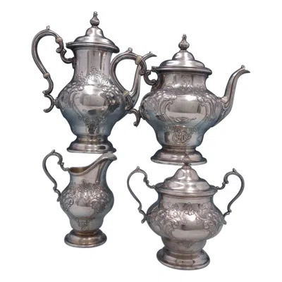 Pre-owned Gorham Chantilly By  Sterling Silver Tea Set 4pc W /flowers #1001-#1004/1 '#6916'