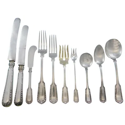 Pre-owned Gorham Chesterfield By  Sterling Silver Flatware Set 8 Service 117 Pcs B Monogram