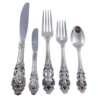 Pre-owned Gorham Crown Baroque By  Sterling Silver Flatware Set Service 38 Pieces Dinner