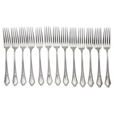 Pre-owned Gorham Dinner Forks In Shelbourne Pattern; Set/13 In Silver