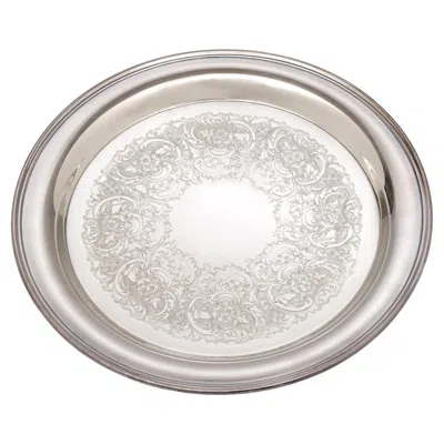 Pre-owned Gorham Engraved Silver Plate Tray, American Classical, Circa 1930