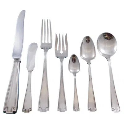 Pre-owned Gorham Etruscan By  Sterling Silver Flatware Set For 12 Service 84 Pieces Dinner