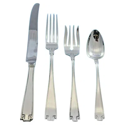 Pre-owned Gorham Etruscan By  Sterling Silver Flatware Set For 8 Service 32 Pieces