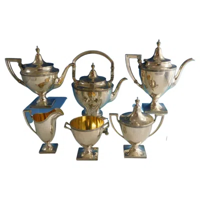 Pre-owned Gorham Etruscan By  Sterling Silver Tea Set 6pc '#2186' In Brown