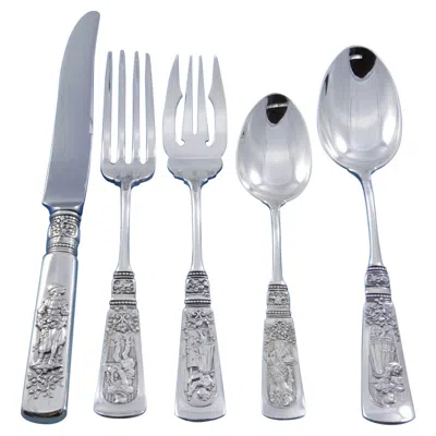 Pre-owned Gorham Fontainebleau By  Sterling Silver Flatware Set 8 Service 43 Pcs Luncheon