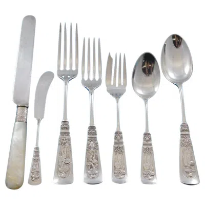 Pre-owned Gorham Fontainebleau By  Sterling Silver Flatware Set Service 74 Pcs Multi-motif