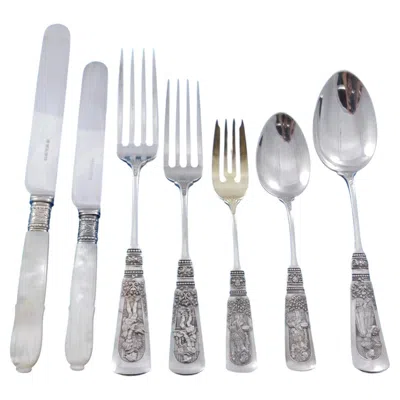 Pre-owned Gorham Fontainebleau By  Sterling Silver Flatware Set Service 89 Pcs Multi-motif