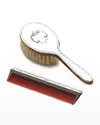 Gorham Girl's Chantilly Infant Comb & Brush Set In Metallic