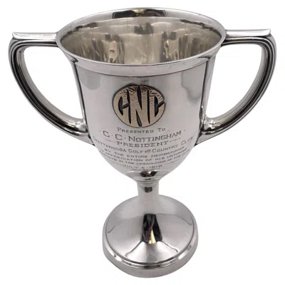 Pre-owned Gorham Gold And Sterling Silver 1915 Trophy Cup Chattanooga Golf & Country Club