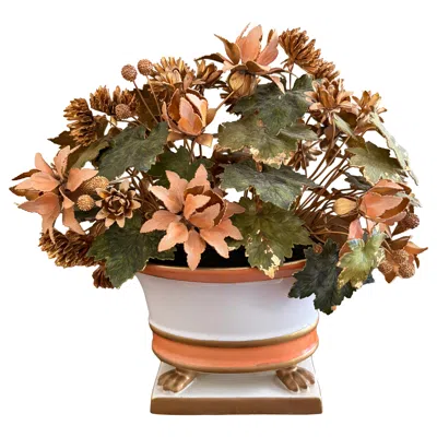 Pre-owned Gorham Jane Hutcheson For  Enamel Flowers Fleurs Des Siècles, Circa 1970s In Brown