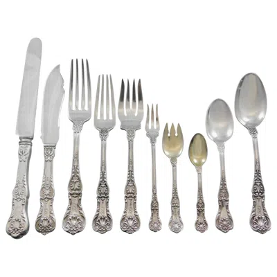 Pre-owned Gorham King George By  Sterling Silver Flatware Set For 8 Service 85 Pcs Dinner