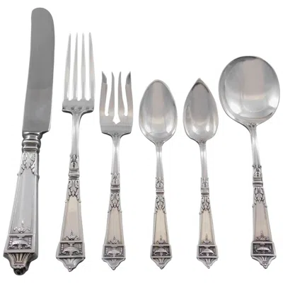 Pre-owned Gorham Lansdowne By  Sterling Silver Flatware Set For 12 Service 72 Pieces Dinner