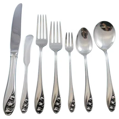 Pre-owned Gorham Lily Of The Valley By  Sterling Silver Flatware Set 8 Service 64 Pieces