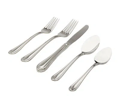 Gorham Melon Bud 5 Piece 18/10 Stainless Steel Flatware Set In Mirror Polished