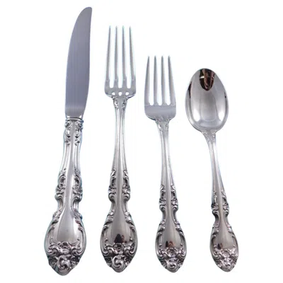 Pre-owned Gorham Melrose By  Sterling Silver Flatware Set For 12 Service 48 Pcs Dinner Size