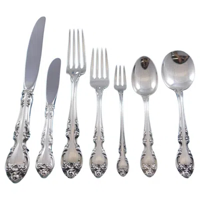 Pre-owned Gorham Melrose By  Sterling Silver Flatware Set For 12 Service 88 Pcs Dinner Size