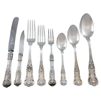 Pre-owned Gorham New Queens By  Sterling Silver Flatware Set For 12 Service 96 Pieces Shell