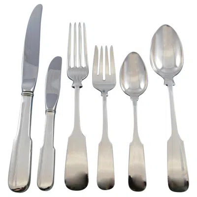 Pre-owned Gorham Old English Tipt By  Sterling Silver Flatware Set 12 Dinner Service 78 Pcs