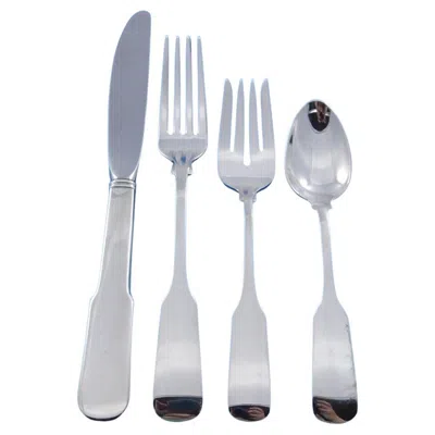 Pre-owned Gorham Old English Tipt By  Sterling Silver Flatware Set 8 Service 37 Pcs Dinner