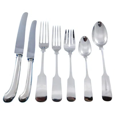 Pre-owned Gorham Old English Tipt By  Sterling Silver Flatware Set 8 Service 60 Pcs Pistol
