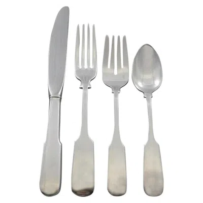 Pre-owned Gorham Old English Tipt By  Sterling Silver Flatware Set For 8 Service 32 Pieces