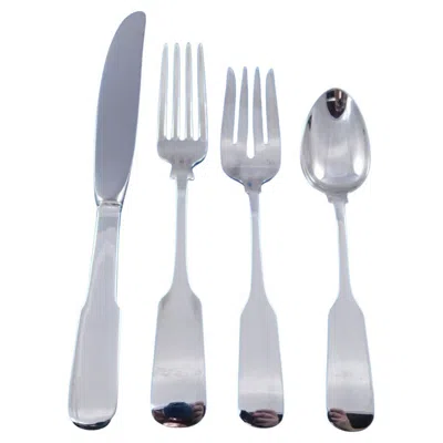 Pre-owned Gorham Old English Tipt By  Sterling Silver Flatware Set For 8 Service 32 Pieces