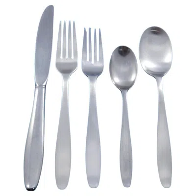 Pre-owned Gorham Pace By  Stainless Steel Flatware Set For 8 Service 40 Pieces Dinner Size In Gray