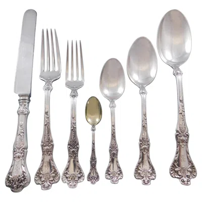 Pre-owned Gorham Patrician By  Sterling Silver Flatware Set For 12 Service 83 Pcs Dinner