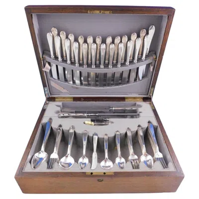 Pre-owned Gorham Plain Sterling Silver Flatware Set Service 155 Pieces Fitted Box Dinner