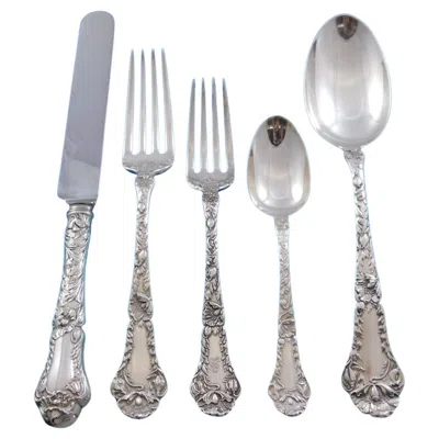 Pre-owned Gorham Poppy By  Sterling Silver Flatware Set 12 Service 60 Pcs Dinner