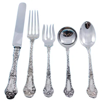 Pre-owned Gorham Poppy By  Sterling Silver Flatware Set 12 Service 62 Pcs Luncheon