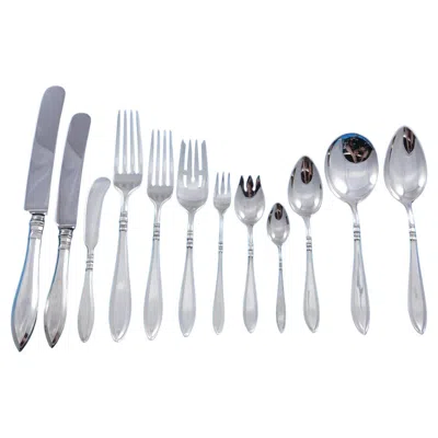 Pre-owned Gorham Portsmouth By  Sterling Silver Flatware Set For 12 Service 144 Pcs Dinner