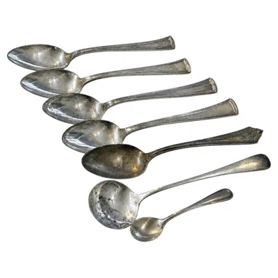 Pre-owned Gorham Set Of 7  Wyndham And Whiting Sterling Silver Spoons In Multiple