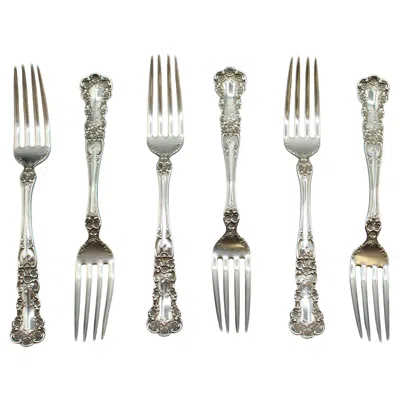 Pre-owned Gorham Set Of Six Sterling Silver Luncheon Forks By