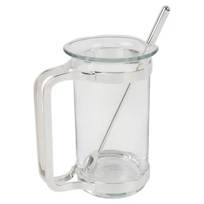 Pre-owned Gorham Silver Plate And Glass Barware Martini Cocktail Pitcher