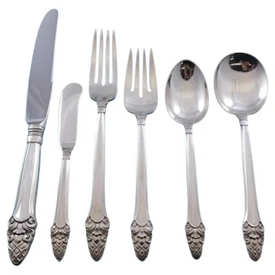 Pre-owned Gorham Sovereign Old By  Sterling Silver Flatware Set For 6 Service 45 Pieces