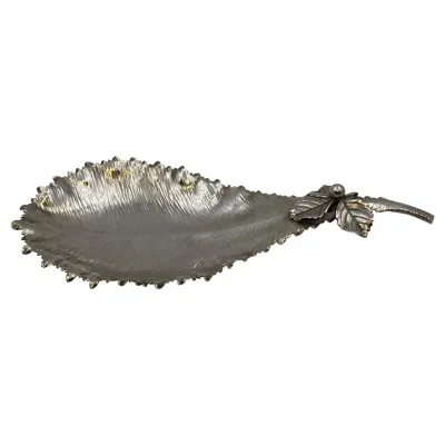 Pre-owned Gorham Sterling Silver Dish From 1882 In Leaf Form