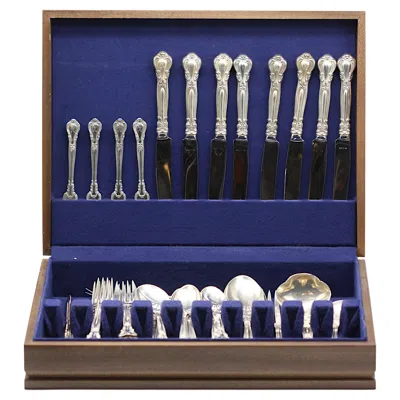 Pre-owned Gorham Sterling Silver Sixty-two Piece Flatware Service In Black