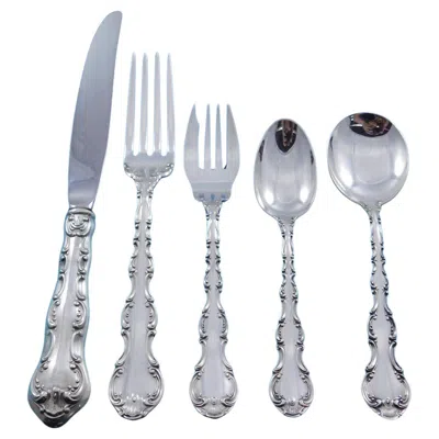 Pre-owned Gorham Strasbourg By  Sterling Silver Flatware Set For 12 Service 67 Pcs Dinner