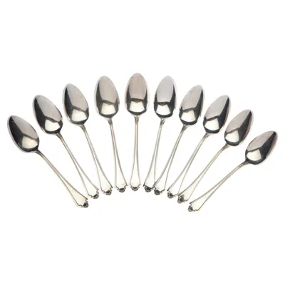 Pre-owned Gorham Teaspoons In Shelburne Pattern; Set/10 In Silver