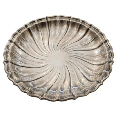 Pre-owned Gorham Vintage 1947  Sterling Silver Spiral Fluted 12 Inch Serving Bowl In Multiple