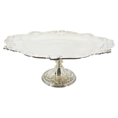 Pre-owned Gorham Vintage  Chantilly Sterling Silver Pedestal Platter In Multi