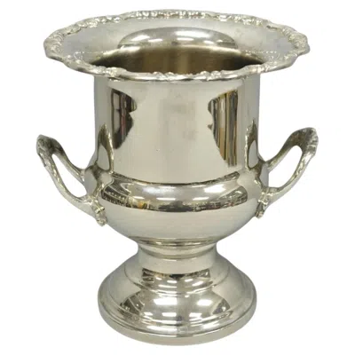 Pre-owned Gorham Vintage  Silver Plated Brass Trophy Cup Urn Champagne Chiller Ice Bucket
