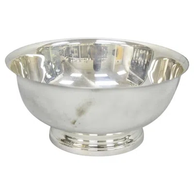 Pre-owned Gorham Vintage  Yc 781 Silver Plated 9" Round Modern Serving Bowl