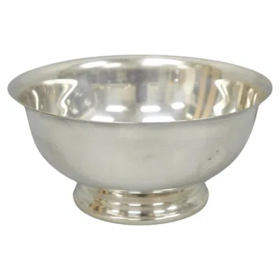 Pre-owned Gorham Vintage Mid Century Modern  Yc780 8" Silver Plated Serving Bowl (b)