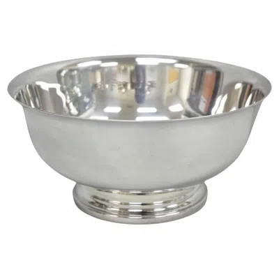 Pre-owned Gorham Vintage Mid Century Modern  Yc781 Modern Silver Plated 9" Fruit Bowl