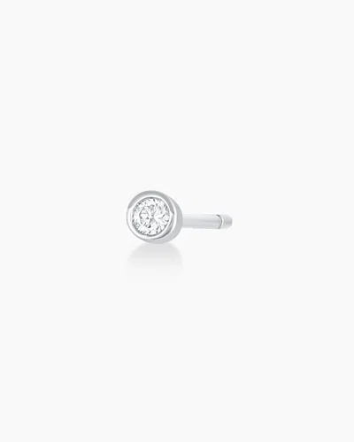 Gorjana 14k Classic Diamond Single Stud In 14k Solid White Gold
