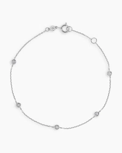 Gorjana 14k Classic Five Diamond Bracelet In 14k Solid White Gold